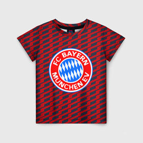 Детская футболка 3D с принтом FC Bayern 2018 Creative в Санкт-Петербурге, 100% гипоаллергенный полиэфир | прямой крой, круглый вырез горловины, длина до линии бедер, чуть спущенное плечо, ткань немного тянется | bayern | fc | бавария | спорт | спортивные | фк | футбол | футбольный клуб
