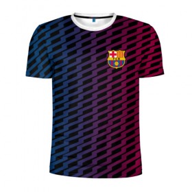 Мужская футболка 3D спортивная с принтом FC Barca 2018 Creative uniform в Санкт-Петербурге, 100% полиэстер с улучшенными характеристиками | приталенный силуэт, круглая горловина, широкие плечи, сужается к линии бедра | fc | fc barcelona | fcb | барселона | спорт | спортивные | фк | футбол | футбольный клуб