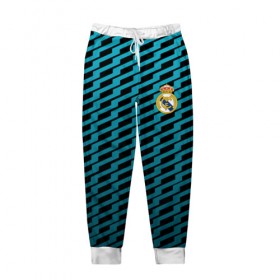 Мужские брюки 3D с принтом Real Madrid Creative uniform в Санкт-Петербурге, 100% полиэстер | манжеты по низу, эластичный пояс регулируется шнурком, по бокам два кармана без застежек, внутренняя часть кармана из мелкой сетки | 