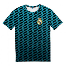 Мужская футболка 3D с принтом Real Madrid Creative uniform в Санкт-Петербурге, 100% полиэфир | прямой крой, круглый вырез горловины, длина до линии бедер | 
