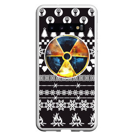Чехол для Samsung Galaxy S10 с принтом S T A L K E R Ядерная Зима в Санкт-Петербурге, Силикон | Область печати: задняя сторона чехла, без боковых панелей | Тематика изображения на принте: stalker | зима | новогодние | новый год | радиация | сталкер | чернобыль