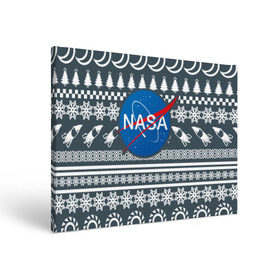 Холст прямоугольный с принтом Свитер NASA в Санкт-Петербурге, 100% ПВХ |  | Тематика изображения на принте: nasa | космос | логотип | наса | ракета