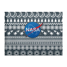 Обложка для студенческого билета с принтом Свитер NASA в Санкт-Петербурге, натуральная кожа | Размер: 11*8 см; Печать на всей внешней стороне | Тематика изображения на принте: nasa | космос | логотип | наса | ракета