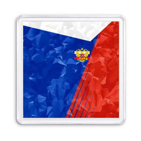 Магнит 55*55 с принтом RUSSIA - Tricolor Collection в Санкт-Петербурге, Пластик | Размер: 65*65 мм; Размер печати: 55*55 мм | russia | герб | россия | триколор | флаг