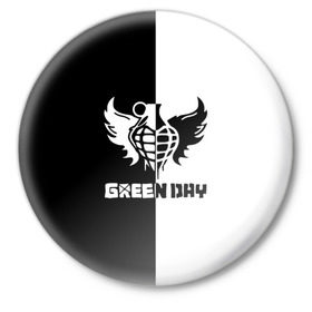 Значок с принтом Green Day в Санкт-Петербурге,  металл | круглая форма, металлическая застежка в виде булавки | green day | билли джо армстронг | грин дей | майк дёрнт | музыка | тре кул