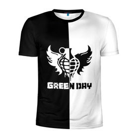 Мужская футболка 3D спортивная с принтом Green Day в Санкт-Петербурге, 100% полиэстер с улучшенными характеристиками | приталенный силуэт, круглая горловина, широкие плечи, сужается к линии бедра | green day | билли джо армстронг | грин дей | майк дёрнт | музыка | тре кул