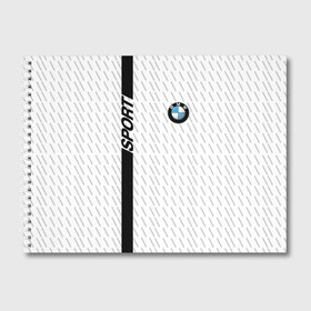 Альбом для рисования с принтом BMW 2018 White Sport в Санкт-Петербурге, 100% бумага
 | матовая бумага, плотность 200 мг. | Тематика изображения на принте: bmw | автомобильные | бмв | машины