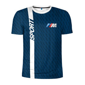 Мужская футболка 3D спортивная с принтом BMW 2018 M Sport в Санкт-Петербурге, 100% полиэстер с улучшенными характеристиками | приталенный силуэт, круглая горловина, широкие плечи, сужается к линии бедра | 