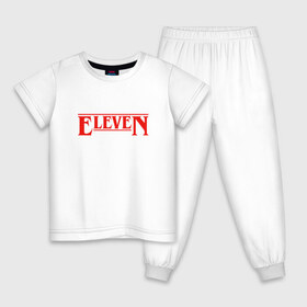 Детская пижама хлопок с принтом Eleven в Санкт-Петербурге, 100% хлопок |  брюки и футболка прямого кроя, без карманов, на брюках мягкая резинка на поясе и по низу штанин
 | stranger things | очень странные дела