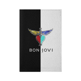 Обложка для паспорта матовая кожа с принтом Bon Jovi в Санкт-Петербурге, натуральная матовая кожа | размер 19,3 х 13,7 см; прозрачные пластиковые крепления | Тематика изображения на принте: bon | jovi | бон | бон джови | джови | рок группа