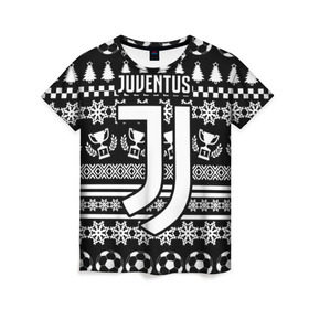Женская футболка 3D с принтом Juventus 2018 Новогодний в Санкт-Петербурге, 100% полиэфир ( синтетическое хлопкоподобное полотно) | прямой крой, круглый вырез горловины, длина до линии бедер | fc | juventus | спорт | спортивные | фк | футбол | футбольный клуб | ювентус