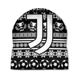 Шапка 3D с принтом Juventus 2018 Новогодний в Санкт-Петербурге, 100% полиэстер | универсальный размер, печать по всей поверхности изделия | Тематика изображения на принте: fc | juventus | спорт | спортивные | фк | футбол | футбольный клуб | ювентус