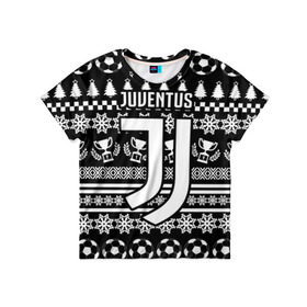 Детская футболка 3D с принтом Juventus 2018 Новогодний в Санкт-Петербурге, 100% гипоаллергенный полиэфир | прямой крой, круглый вырез горловины, длина до линии бедер, чуть спущенное плечо, ткань немного тянется | fc | juventus | спорт | спортивные | фк | футбол | футбольный клуб | ювентус