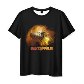 Мужская футболка 3D с принтом Led Zeppelin в Санкт-Петербурге, 100% полиэфир | прямой крой, круглый вырез горловины, длина до линии бедер | led zeppelin | джимми пейдж | джон генри бонэм | джон пол джонс | лед зепелен | лед зеппелин | роберт плант | рок группа