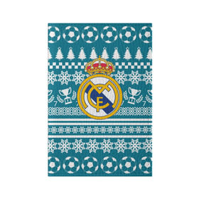 Обложка для паспорта матовая кожа с принтом Ronaldo 7 Новогодний в Санкт-Петербурге, натуральная матовая кожа | размер 19,3 х 13,7 см; прозрачные пластиковые крепления | fc | real madrid | реал мадрид | спорт | спортивные | фк | футбол | футбольный клуб