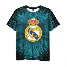 Мужская футболка 3D с принтом Real Madrid 2018 Abstract в Санкт-Петербурге, 100% полиэфир | прямой крой, круглый вырез горловины, длина до линии бедер | fc | real madrid | реал мадрид | спорт | спортивные | фк | футбол | футбольный клуб