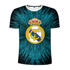 Мужская футболка 3D спортивная с принтом Real Madrid 2018 Abstract в Санкт-Петербурге, 100% полиэстер с улучшенными характеристиками | приталенный силуэт, круглая горловина, широкие плечи, сужается к линии бедра | fc | real madrid | реал мадрид | спорт | спортивные | фк | футбол | футбольный клуб