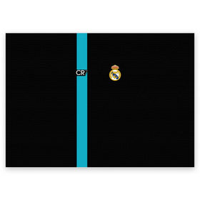 Поздравительная открытка с принтом Ronaldo CR7 в Санкт-Петербурге, 100% бумага | плотность бумаги 280 г/м2, матовая, на обратной стороне линовка и место для марки
 | 2017 | emirates | fc | real madrid | абстракция | геометрия | зож | клуб | линии | мода | модные | мяч | реал мадрид | роналдо | спорт | спортивные | стиль | тренды | футбол | футбольный клуб | экстрим | эмблема