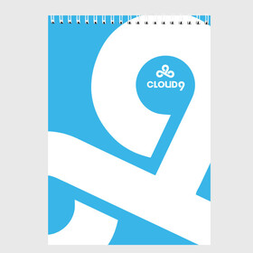 Скетчбук с принтом csgo - Cloud 9 (2018 Style) в Санкт-Петербурге, 100% бумага
 | 48 листов, плотность листов — 100 г/м2, плотность картонной обложки — 250 г/м2. Листы скреплены сверху удобной пружинной спиралью | 0x000000123 | 9 | cloud9 | csgo | клауд | кс го