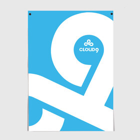 Постер с принтом cs:go - Cloud 9 (2018 Style) в Санкт-Петербурге, 100% бумага
 | бумага, плотность 150 мг. Матовая, но за счет высокого коэффициента гладкости имеет небольшой блеск и дает на свету блики, но в отличии от глянцевой бумаги не покрыта лаком | 0x000000123 | 9 | cloud9 | csgo | клауд | кс го