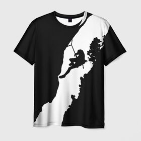 Мужская футболка 3D с принтом Climbing в Санкт-Петербурге, 100% полиэфир | прямой крой, круглый вырез горловины, длина до линии бедер | climbing | климбинг | отвес | скала | скалодром | скалолаз | скалолазание | сколы | ущелье