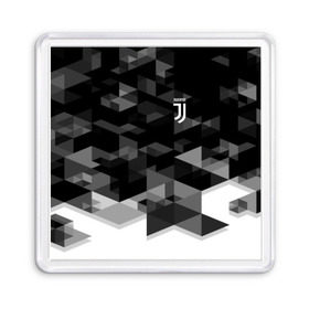 Магнит 55*55 с принтом Juventus 2018 Geometry Sport в Санкт-Петербурге, Пластик | Размер: 65*65 мм; Размер печати: 55*55 мм | fc | juventus | спорт | спортивные | фк | футбол | футбольный клуб | ювентус
