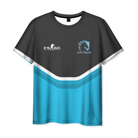 Мужская футболка 3D с принтом Liquid - NitrO Player CS GO в Санкт-Петербурге, 100% полиэфир | прямой крой, круглый вырез горловины, длина до линии бедер | dota | dota 2 | team | team liquid | дота | киберспорт | логотип | эмблема