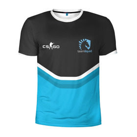Мужская футболка 3D спортивная с принтом Liquid - NitrO Player CS GO в Санкт-Петербурге, 100% полиэстер с улучшенными характеристиками | приталенный силуэт, круглая горловина, широкие плечи, сужается к линии бедра | dota | dota 2 | team | team liquid | дота | киберспорт | логотип | эмблема