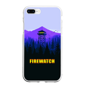 Чехол для iPhone 7Plus/8 Plus матовый с принтом Firewatch в Санкт-Петербурге, Силикон | Область печати: задняя сторона чехла, без боковых панелей | Тематика изображения на принте: вышка | закат | лес | пейзаж