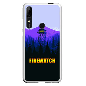 Чехол для Honor P Smart Z с принтом Firewatch в Санкт-Петербурге, Силикон | Область печати: задняя сторона чехла, без боковых панелей | вышка | закат | лес | пейзаж