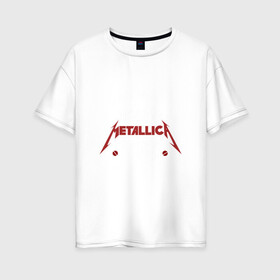 Женская футболка хлопок Oversize с принтом Я прост хочу слушать Metallica в Санкт-Петербурге, 100% хлопок | свободный крой, круглый ворот, спущенный рукав, длина до линии бедер
 | metallica | джеймс хэтфилд | кирк хэмметт | ларс ульрих | металика | металлика | роберт трухильо | трэш | трэшметал | хард | хардрок | хеви | хевиметал