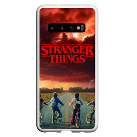 Чехол для Samsung Galaxy S10 с принтом Stranger Things в Санкт-Петербурге, Силикон | Область печати: задняя сторона чехла, без боковых панелей | stranger things | очень странные дела