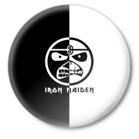 Значок с принтом Iron Maiden в Санкт-Петербурге,  металл | круглая форма, металлическая застежка в виде булавки | 