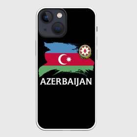 Чехол для iPhone 13 mini с принтом Азербайджан в Санкт-Петербурге,  |  | azerbaijan | azerbaycan | baku | sssr | азербайджан | азербайджанская | азия | айзербайджан | баку | карта | мусульмане | народ | республика | советский союз | ссср | страна | флаг