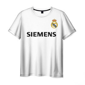 Мужская футболка 3D с принтом Zidane ретро в Санкт-Петербурге, 100% полиэфир | прямой крой, круглый вырез горловины, длина до линии бедер | champions | league | madrid | real | retro | spain | zidane | zinedine | зидан | зинедин | лига | мадрид | реал | ретро | чемпионов