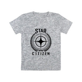 Детская футболка хлопок с принтом Star Citizen в Санкт-Петербурге, 100% хлопок | круглый вырез горловины, полуприлегающий силуэт, длина до линии бедер | Тематика изображения на принте: игра | космический | космос | симулятор