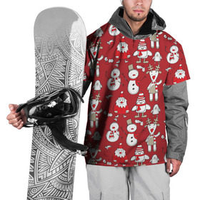 Накидка на куртку 3D с принтом Новый год в Санкт-Петербурге, 100% полиэстер |  | дед мороз | новогодний олень | новый год | олень | пингвин | подарок на новый год | снеговик