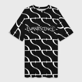 Платье-футболка 3D с принтом Evanescence в Санкт-Петербурге,  |  | evanescence | альтернативный | готик | группа | джен маджура | исчезновение | метал | ню | рок | тим маккорд | трой маклоухорн | уилл хант | хард | эванесенс | эми ли