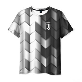 Мужская футболка 3D с принтом Juventus 2018 Geometry Sport в Санкт-Петербурге, 100% полиэфир | прямой крой, круглый вырез горловины, длина до линии бедер | Тематика изображения на принте: fc | juventus | спорт | спортивные | фк | футбол | футбольный клуб | ювентус