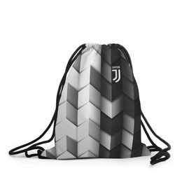 Рюкзак-мешок 3D с принтом Juventus 2018 Geometry Sport в Санкт-Петербурге, 100% полиэстер | плотность ткани — 200 г/м2, размер — 35 х 45 см; лямки — толстые шнурки, застежка на шнуровке, без карманов и подкладки | fc | juventus | спорт | спортивные | фк | футбол | футбольный клуб | ювентус