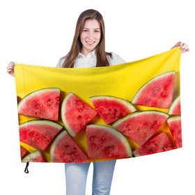 Флаг 3D с принтом арбуз в Санкт-Петербурге, 100% полиэстер | плотность ткани — 95 г/м2, размер — 67 х 109 см. Принт наносится с одной стороны | berry | food | fruit | health | rest | summer | vegan | vegetarianism | vitamins | watermelon | арбуз | веган | вегетарианство | витамины | еда | здоровье | лето | отдых | фрукты | ягода