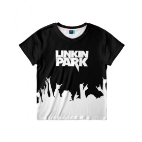 Детская футболка 3D с принтом Linkin Park в Санкт-Петербурге, 100% гипоаллергенный полиэфир | прямой крой, круглый вырез горловины, длина до линии бедер, чуть спущенное плечо, ткань немного тянется | bennington | chester | linkin park | альтернативный | беннингтон | группа | ленкин | линкин | майк | метал | музыкант | ню | нюметал | парк | певец | рок | рэп | честер | электроник
