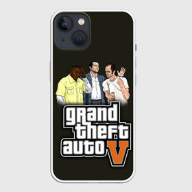 Чехол для iPhone 13 с принтом GTA 5 в Санкт-Петербурге,  |  | Тематика изображения на принте: franklin clinton | grand theft auto v | gta 5 | michael de santa | trevor phillips | майкл | тревор | франклин