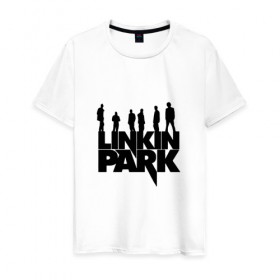 Мужская футболка хлопок с принтом Linkin Park в Санкт-Петербурге, 100% хлопок | прямой крой, круглый вырез горловины, длина до линии бедер, слегка спущенное плечо. | Тематика изображения на принте: bennington | chester | linkin park | альтернативный | беннингтон | группа | ленкин | линкин | майк | метал | музыкант | ню | нюметал | парк | певец | рок | рэп | честер | электроник