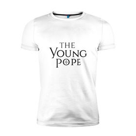 Мужская футболка премиум с принтом The young pope в Санкт-Петербурге, 92% хлопок, 8% лайкра | приталенный силуэт, круглый вырез ворота, длина до линии бедра, короткий рукав | Тематика изображения на принте: young pope | джуд лоу | молодой папа