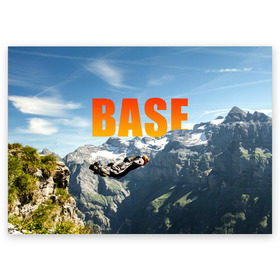 Поздравительная открытка с принтом base jumping в Санкт-Петербурге, 100% бумага | плотность бумаги 280 г/м2, матовая, на обратной стороне линовка и место для марки
 | adrenaline | b.a.s.e. | base jumping | danger | extreme | freedom | height | jump | parachute | risk | skydive | адреналин | бейс | бейсджампинг | высота | парашют | прыжок | риск | свобода | экстрим