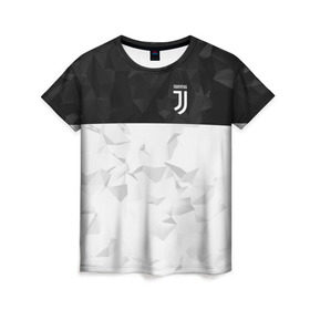 Женская футболка 3D с принтом Juventus 2018 Black and White в Санкт-Петербурге, 100% полиэфир ( синтетическое хлопкоподобное полотно) | прямой крой, круглый вырез горловины, длина до линии бедер | fc | juventus | спорт | спортивные | фк | футбол | футбольный клуб | ювентус