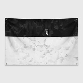 Флаг-баннер с принтом Juventus 2018 Black and White в Санкт-Петербурге, 100% полиэстер | размер 67 х 109 см, плотность ткани — 95 г/м2; по краям флага есть четыре люверса для крепления | fc | juventus | спорт | спортивные | фк | футбол | футбольный клуб | ювентус