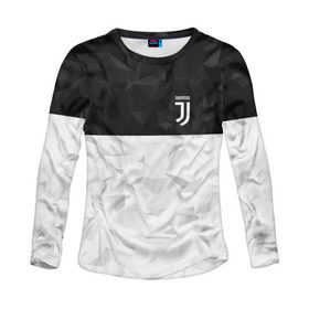 Женский лонгслив 3D с принтом Juventus 2018 Black and White в Санкт-Петербурге, 100% полиэстер | длинные рукава, круглый вырез горловины, полуприлегающий силуэт | fc | juventus | спорт | спортивные | фк | футбол | футбольный клуб | ювентус