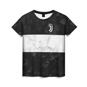 Женская футболка 3D с принтом Juventus 2018 White Line в Санкт-Петербурге, 100% полиэфир ( синтетическое хлопкоподобное полотно) | прямой крой, круглый вырез горловины, длина до линии бедер | Тематика изображения на принте: fc | juventus | спорт | спортивные | фк | футбол | футбольный клуб | ювентус